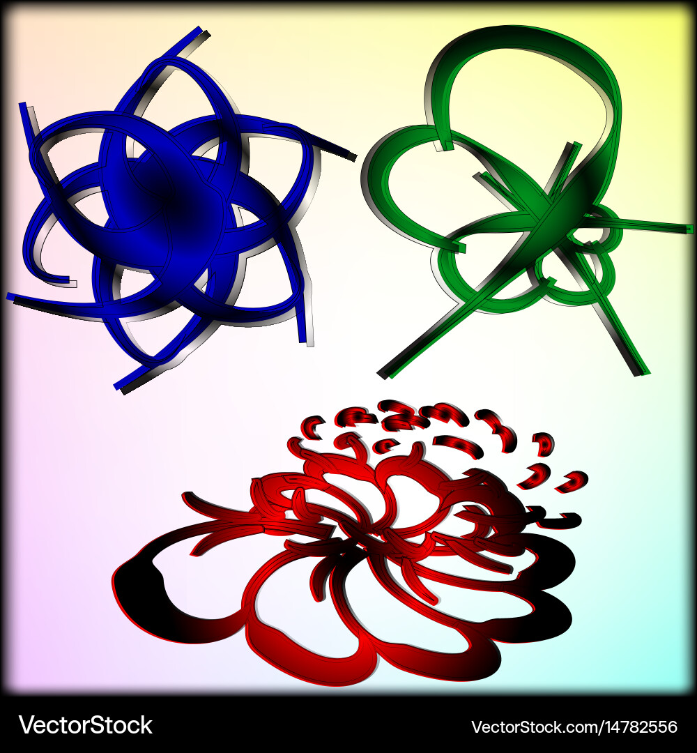 Set of objects abstract symbols vector image