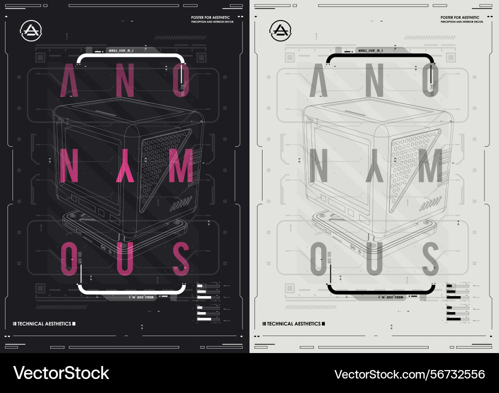 Tech abstract poster template with hud elements Tech abstract poster template with hud elements vector image
