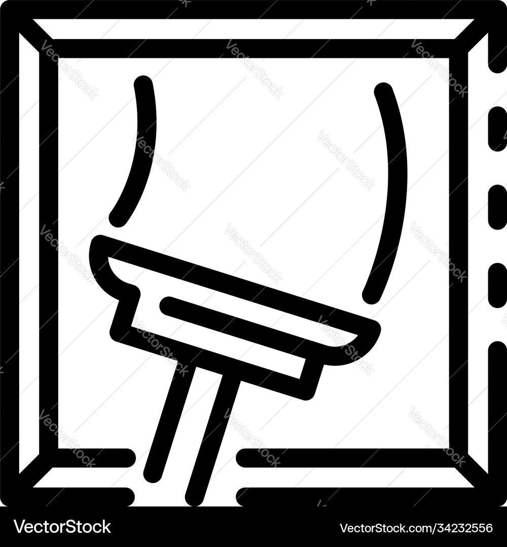 Tool clean window icon outline style Tool clean window icon outline style Vector Image