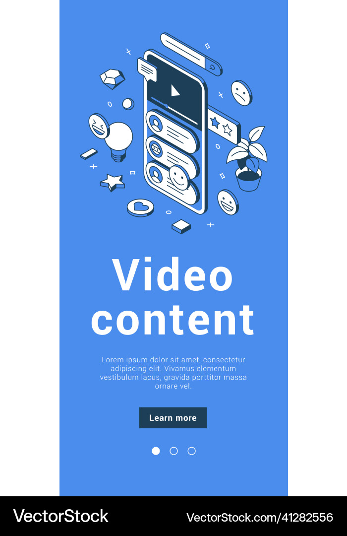 Video content e learning entertainment blogging Video content e learning entertainment blogging vector image