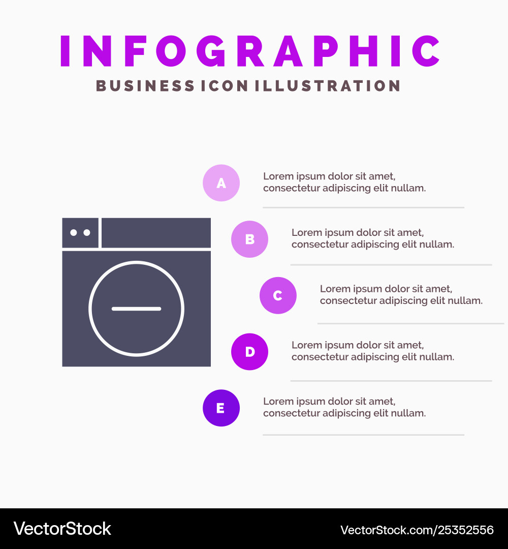 Web design less minimize solid icon infographics Vector Image