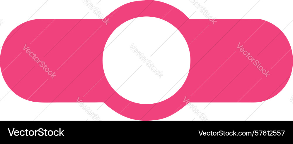 Centralized toggle switch icon for controls vector image