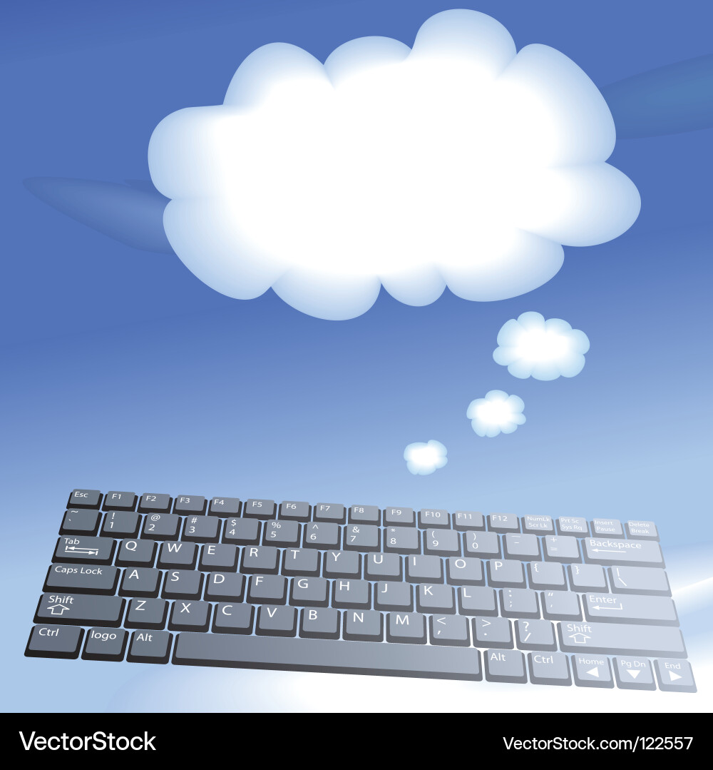 Cloud Computing Speech Bubble vector image