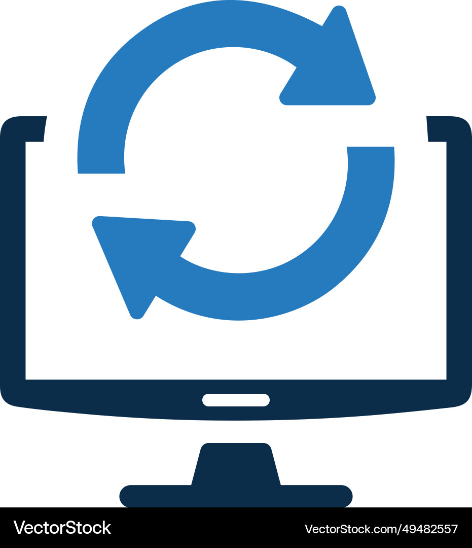 Computer refresh icon Vector Image
