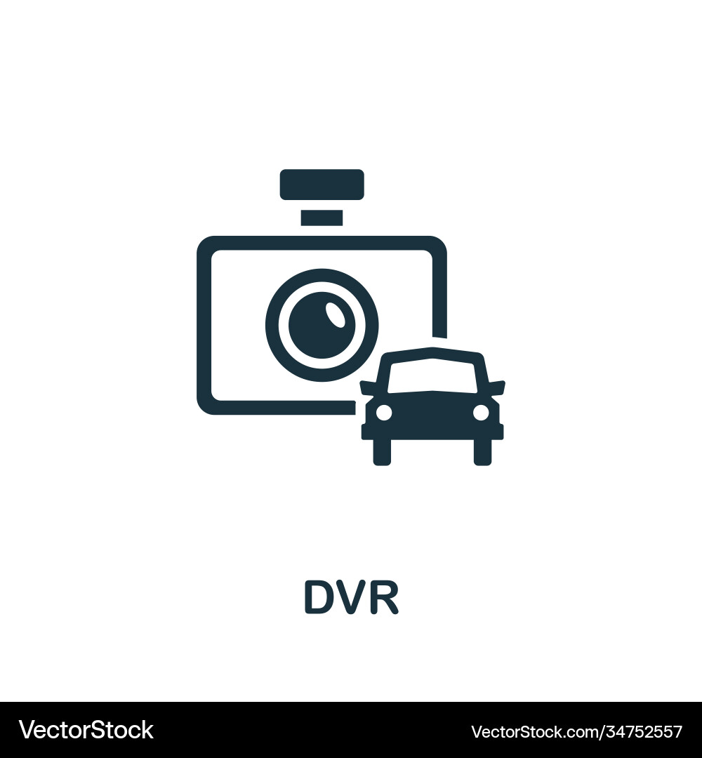 Dvr icon simple element from carsharing Vector Image