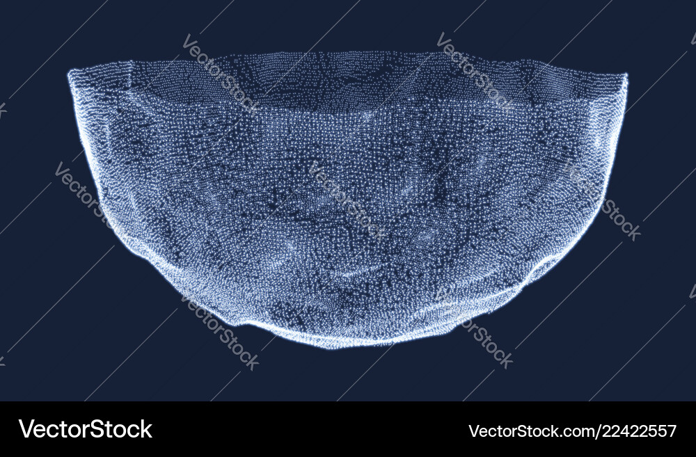 Half-sphere consisting of points abstract Vector Image