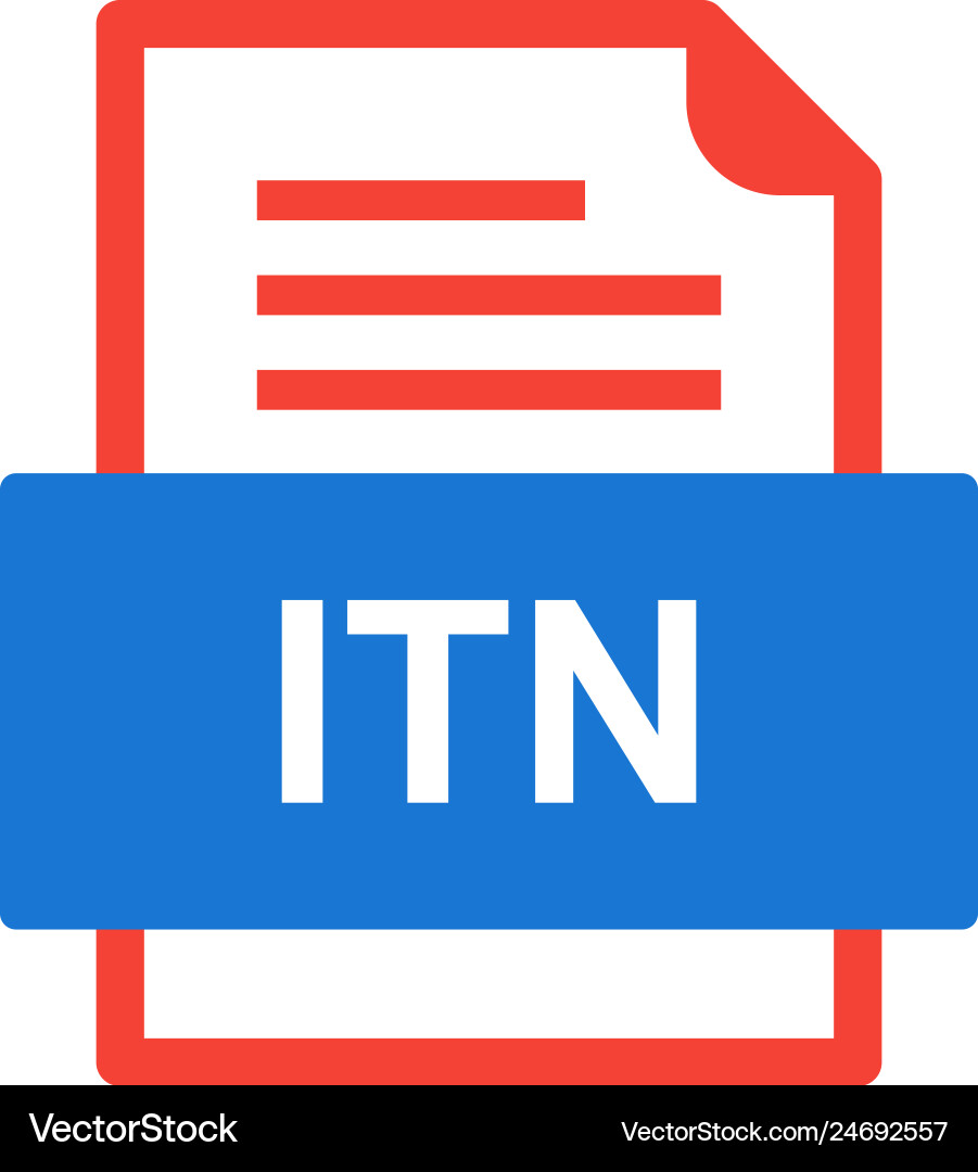Itn file document icon Vector Image