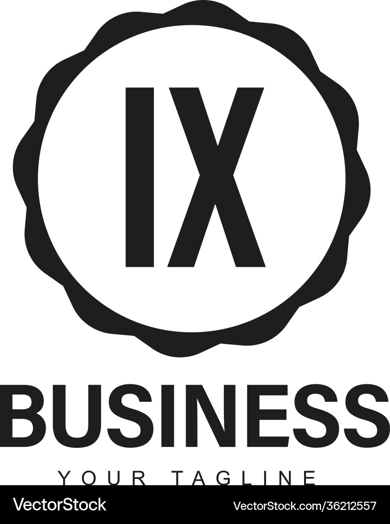 Ix initial a logo design with abstract style Ix initial a logo design with abstract style vector image