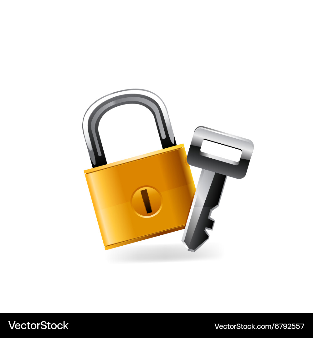 Lock and Key Icon vector image