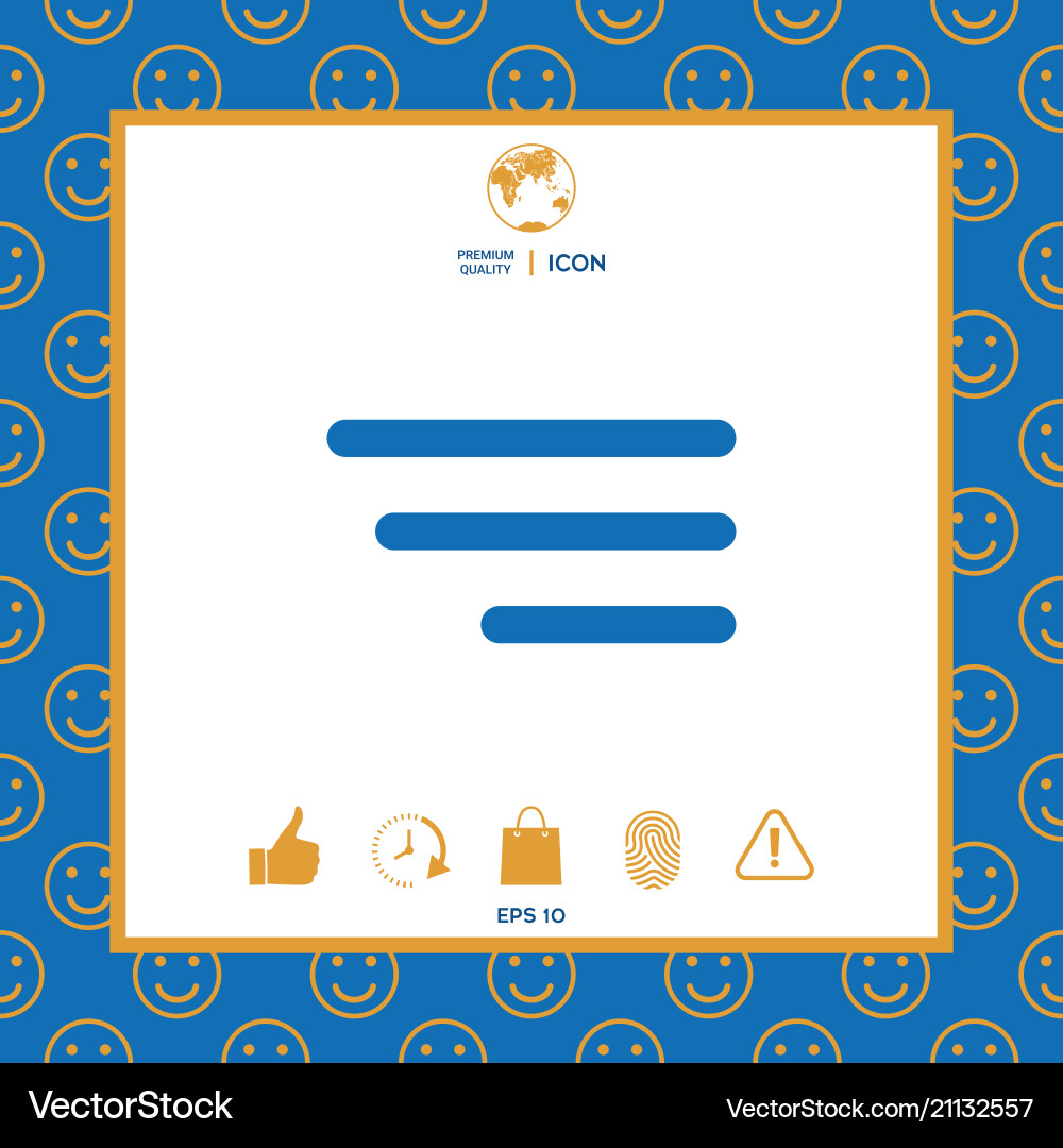 Modern menu icon for mobile apps and websites Modern menu icon for mobile apps and websites vector image