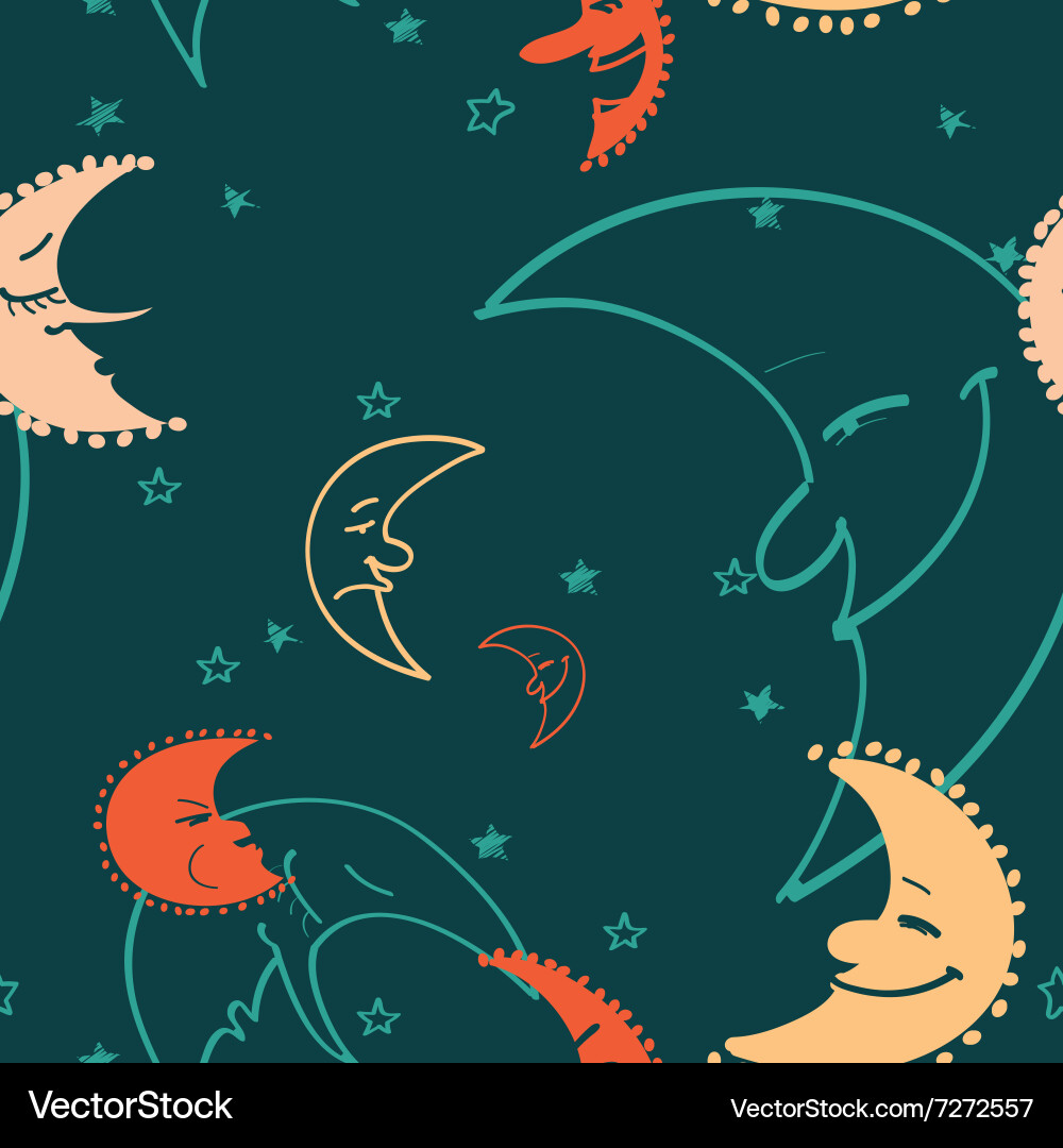 Moon pattern Vector Image