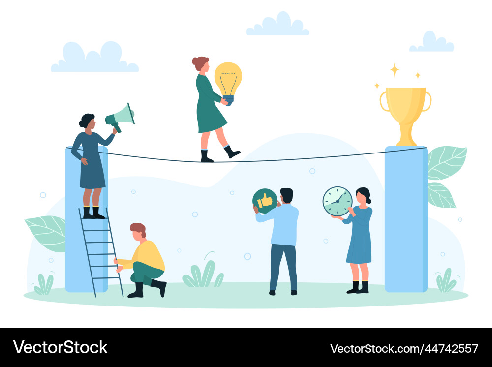 Risky difficult challenge achievement crisis Risky difficult challenge achievement crisis vector image