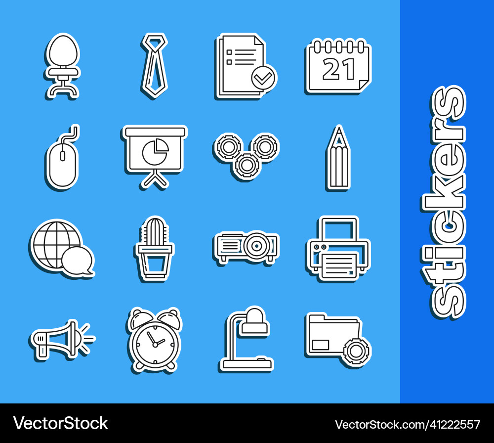 Set line folder settings with gears document Set line folder settings with gears document vector image