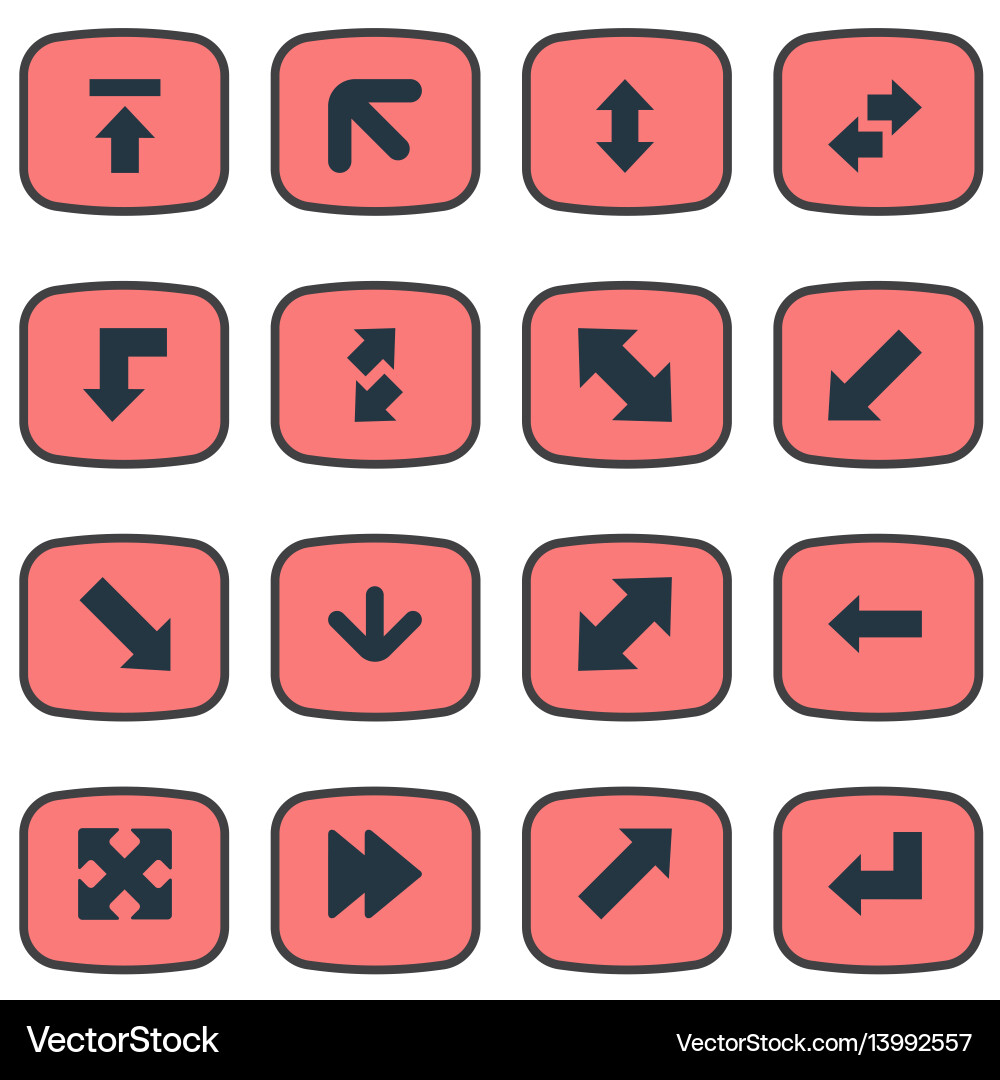 Set of simple indicator icons Vector Image