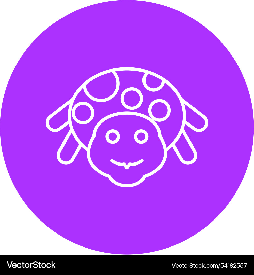 Turtle line circle icon Vector Image
