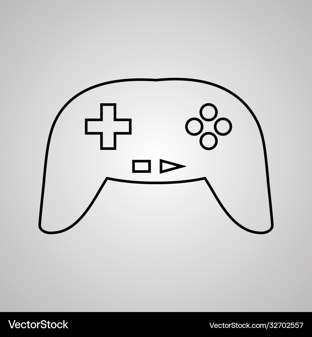 Video game controller linear Video game controller linear vector image