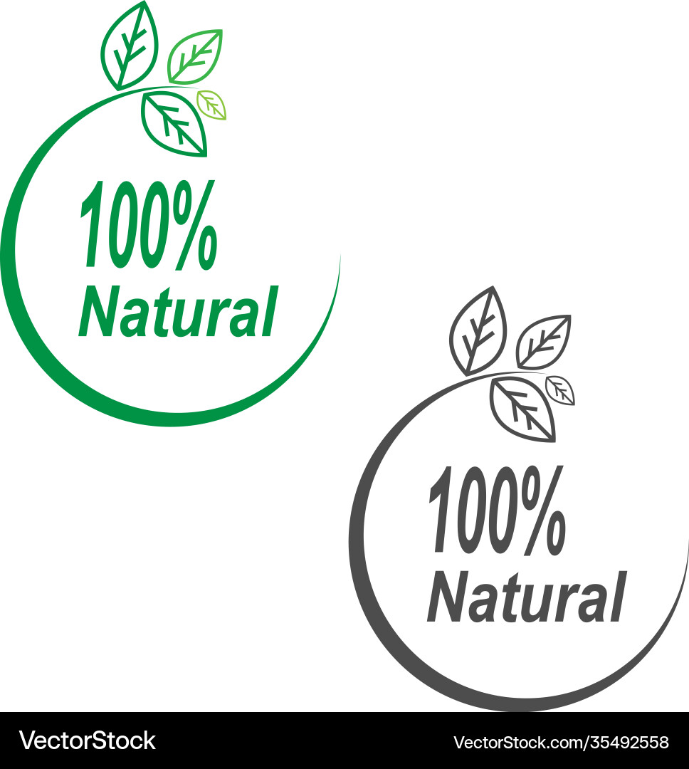 100 Ikone natürliches veganes Bio Jubiläumslabel 100 Ikone natürliches veganes Bio Jubiläumslabel vektorbild