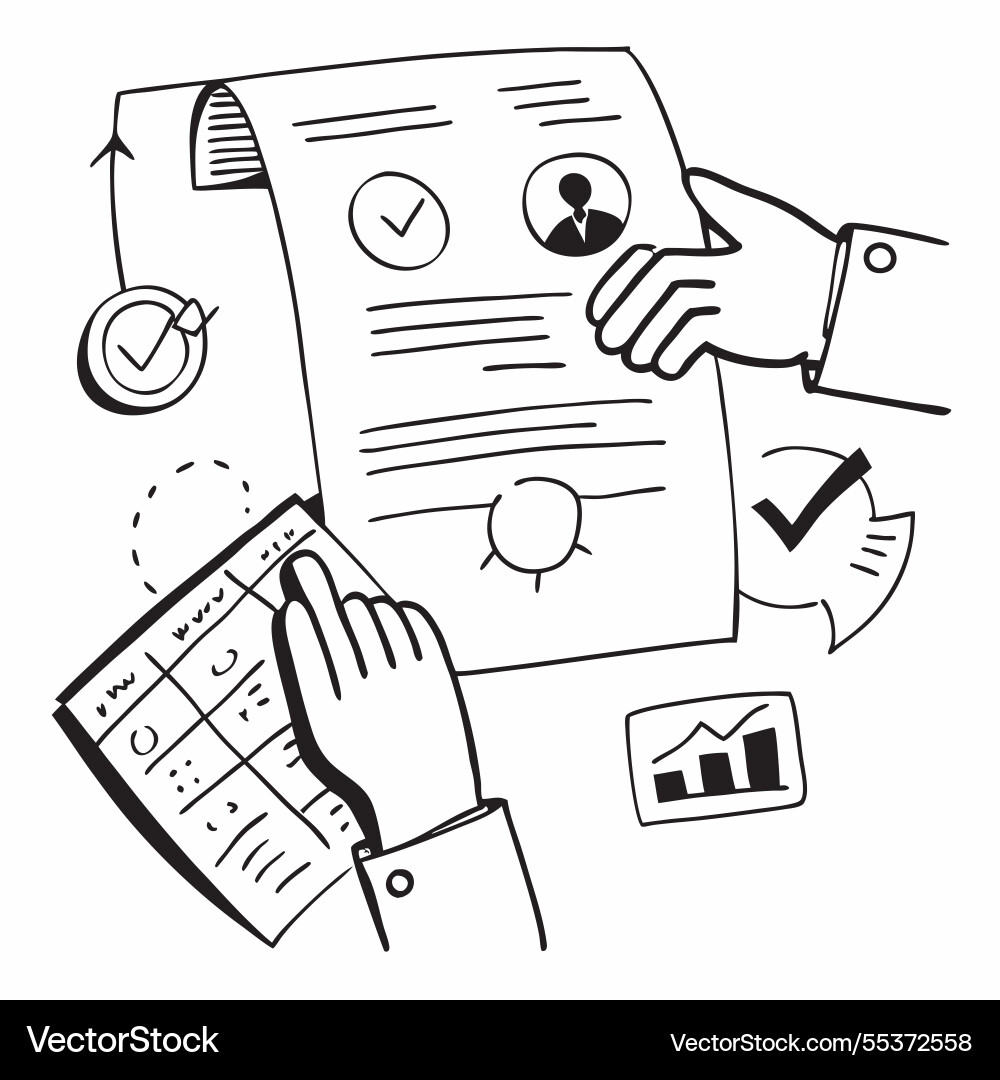 Accountant with fraud detection report concept Accountant with fraud detection report concept vector image