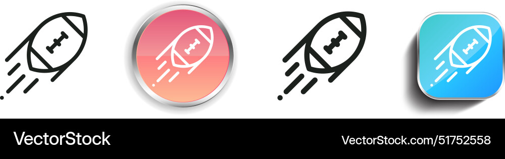 Ball icon thin linear regular and button style Ball icon thin linear regular and button style vector image