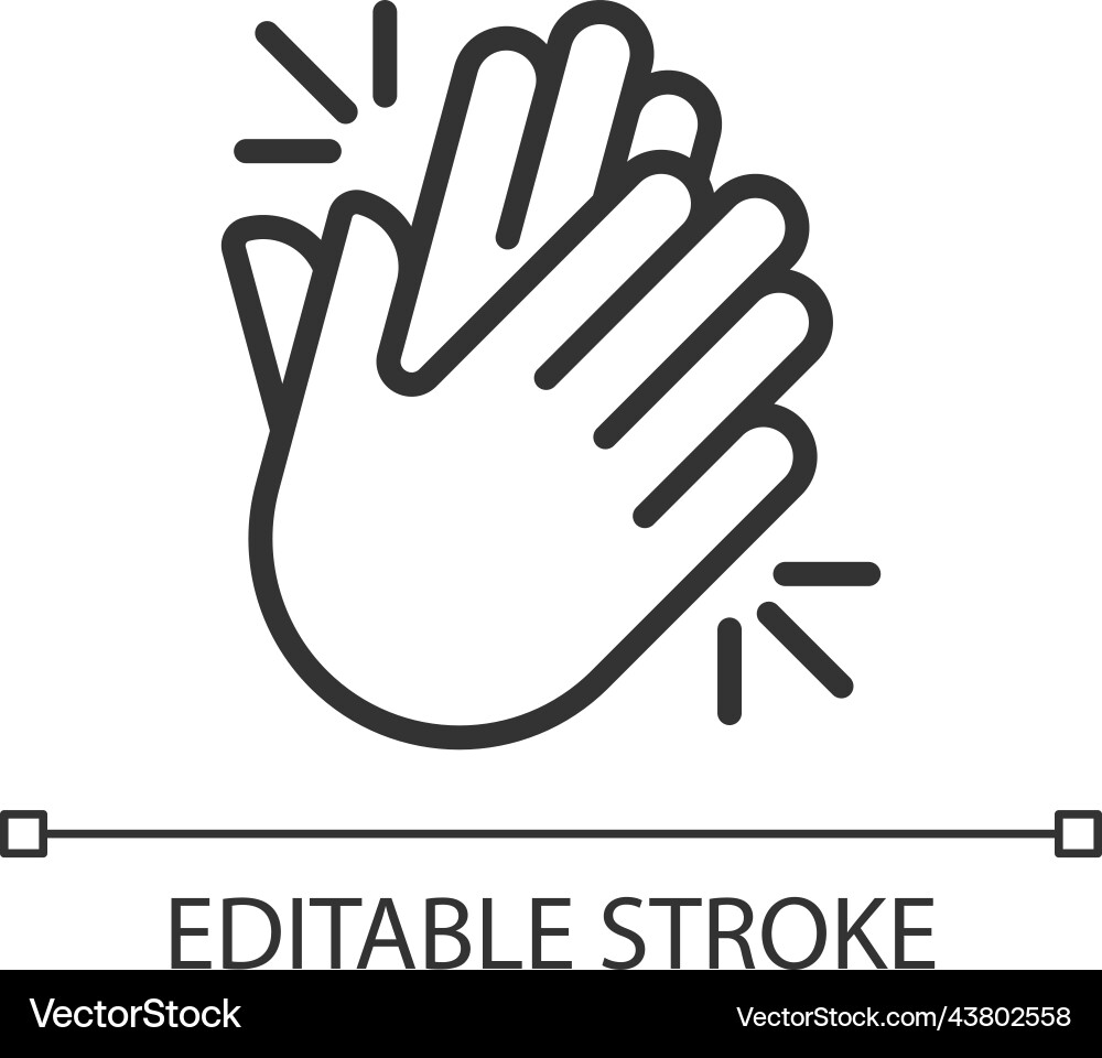 Clapping Hands Pixel Art Icon vector image