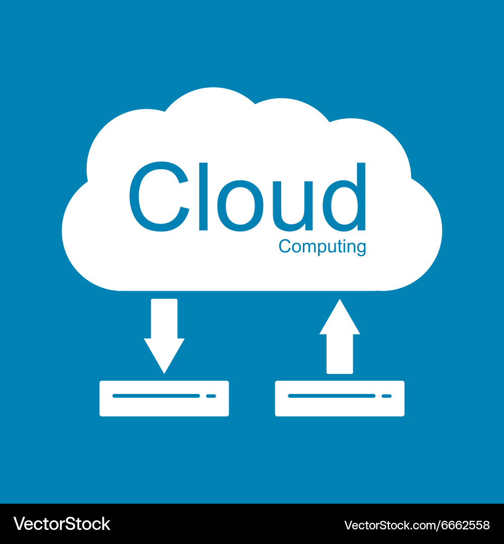 Cloud computing concept modern design template vector image