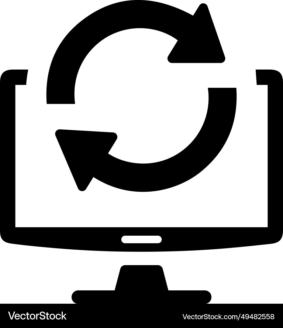 Computer refresh icon Vector Image