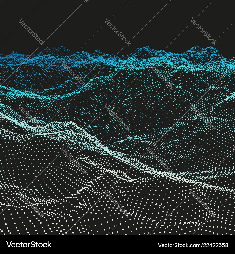 Dynamic Ripple Grid Background Vector Image