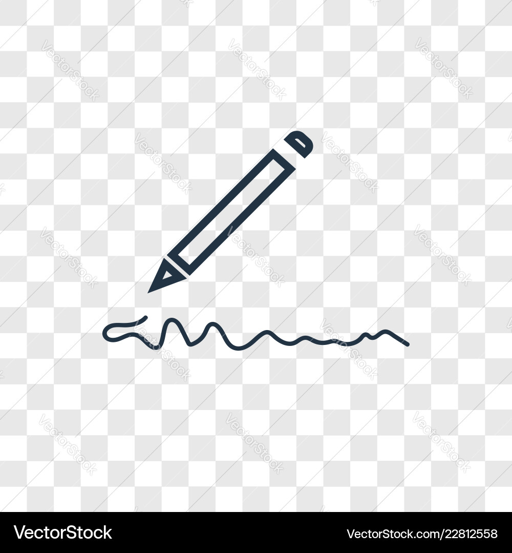 Edit concept linear icon isolated on transparent Edit concept linear icon isolated on transparent vector image