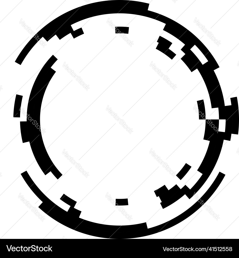 Geometric Circle UI Element vector image