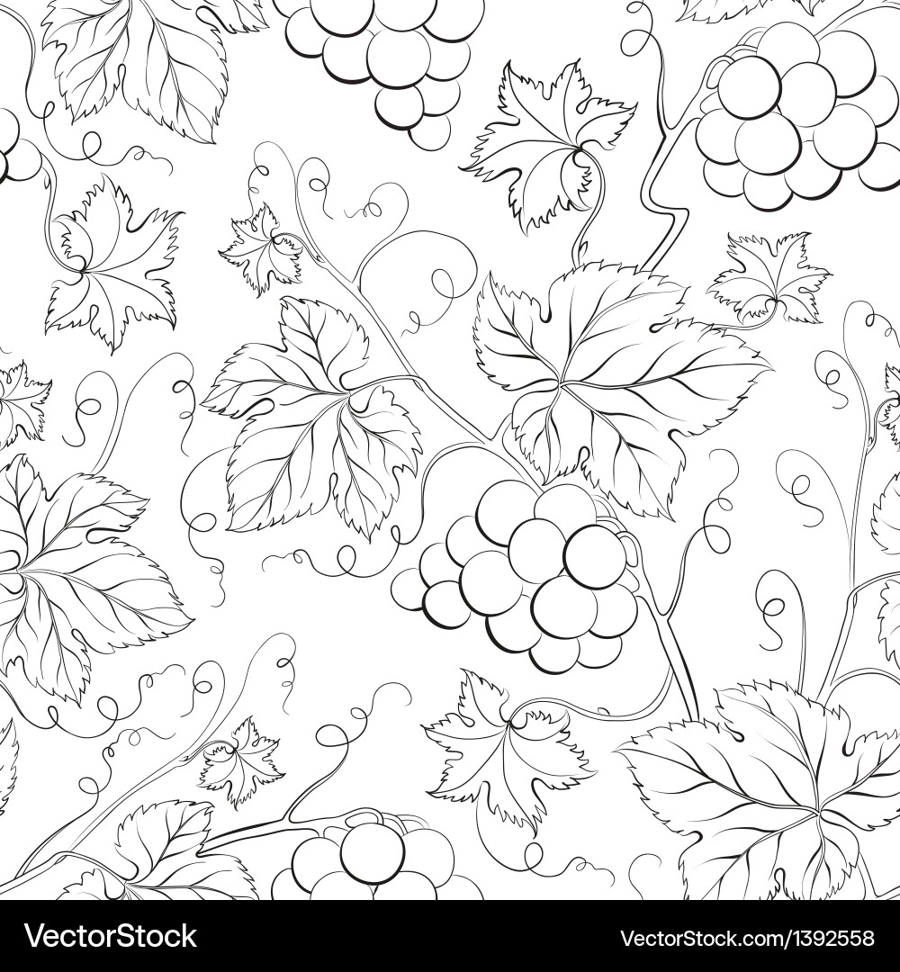 Grape Pattern - Seamless Texture vector image