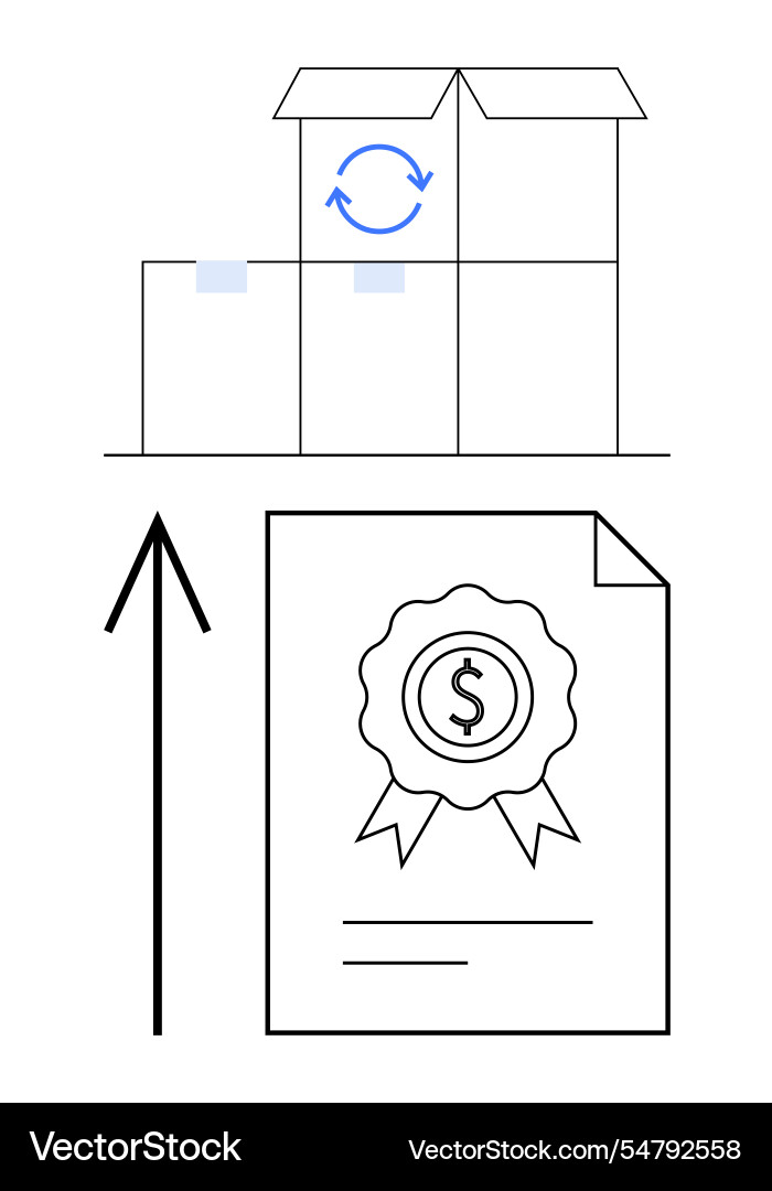 Graphical representation of increasing value Graphical representation of increasing value vector image