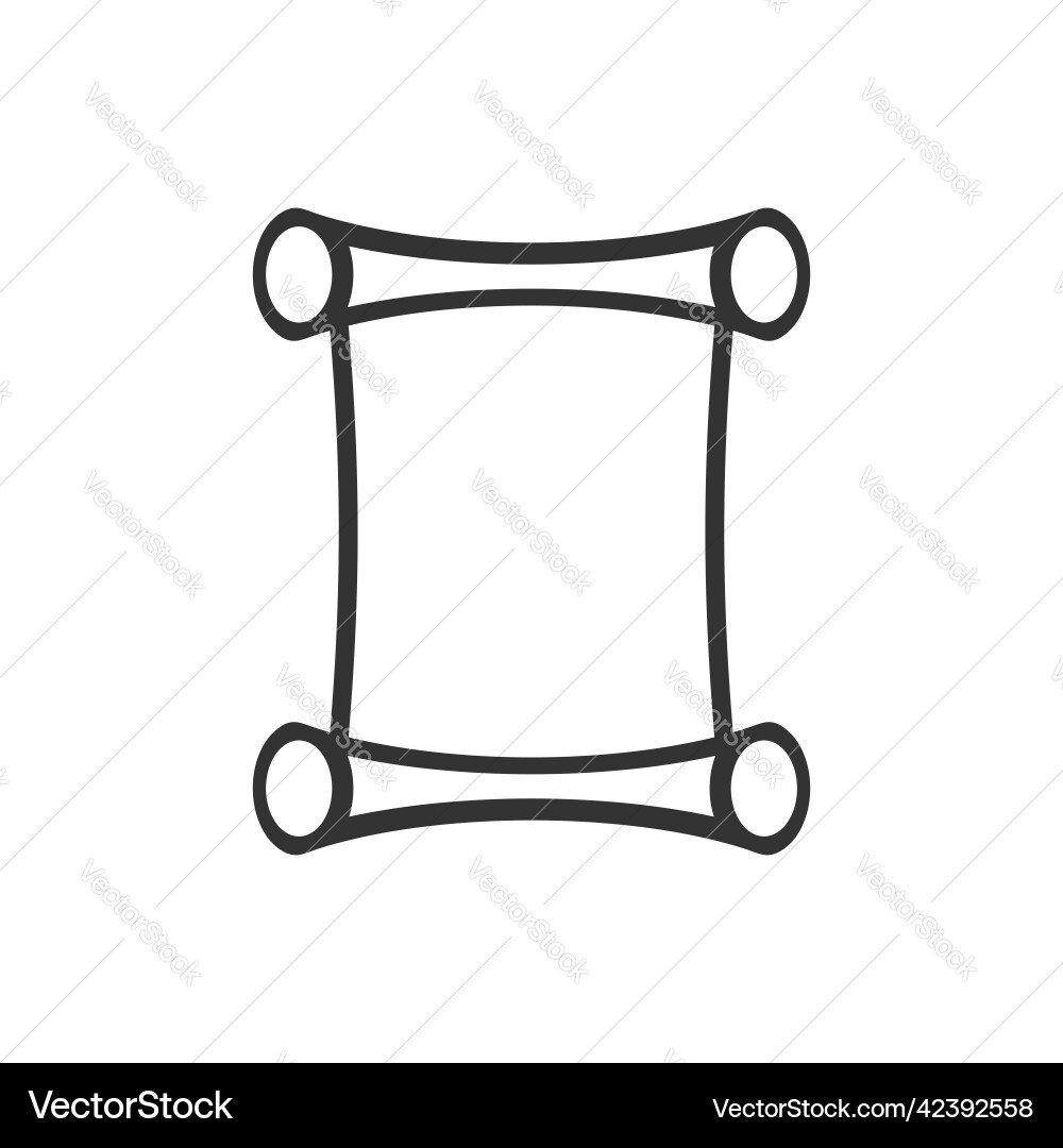 Image of a book scroll and manuscript vector image