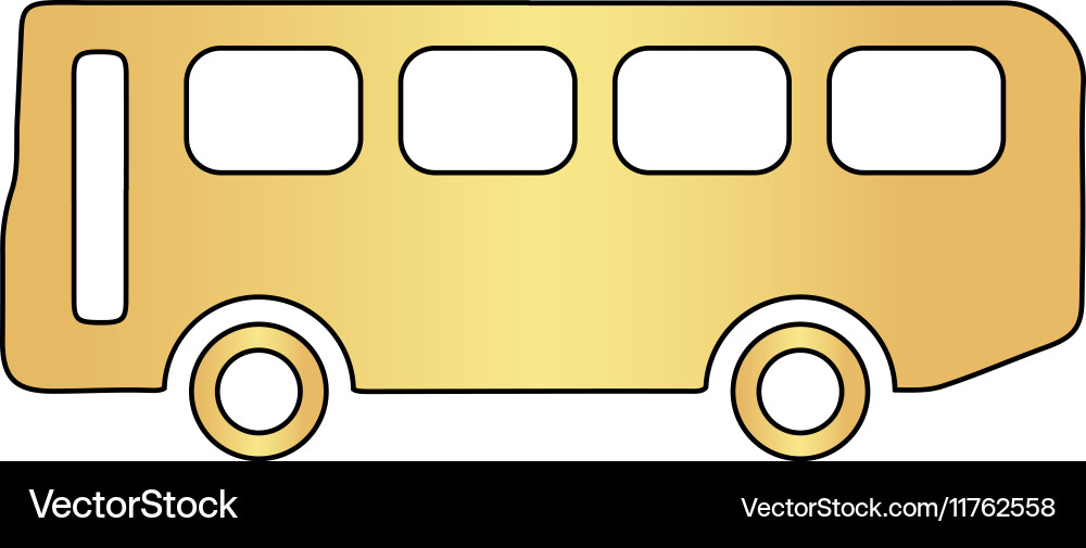 Old bus computer symbol vector image