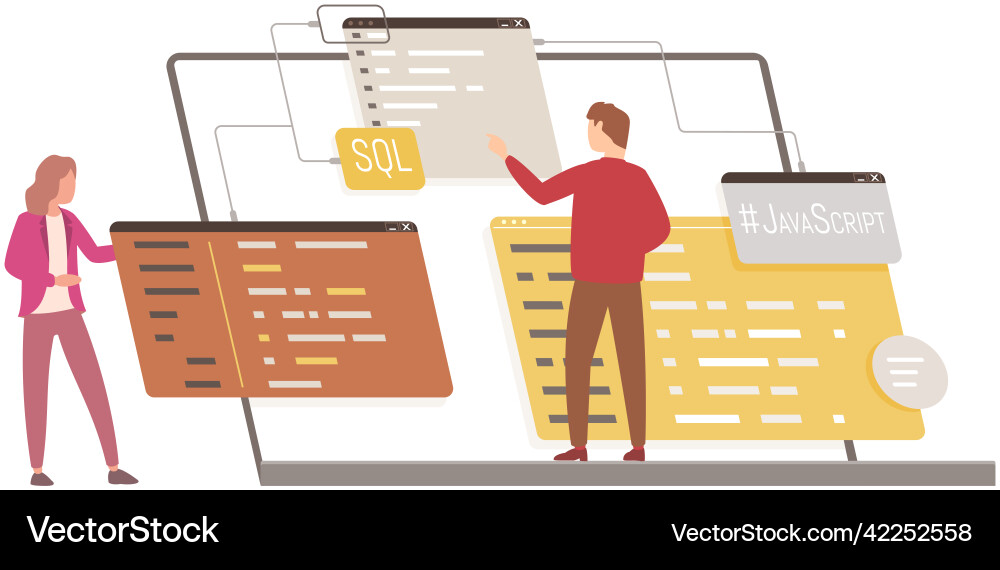 Programmierer Engineering und Programmierer Programmierer Engineering und Programmierer vektorbild