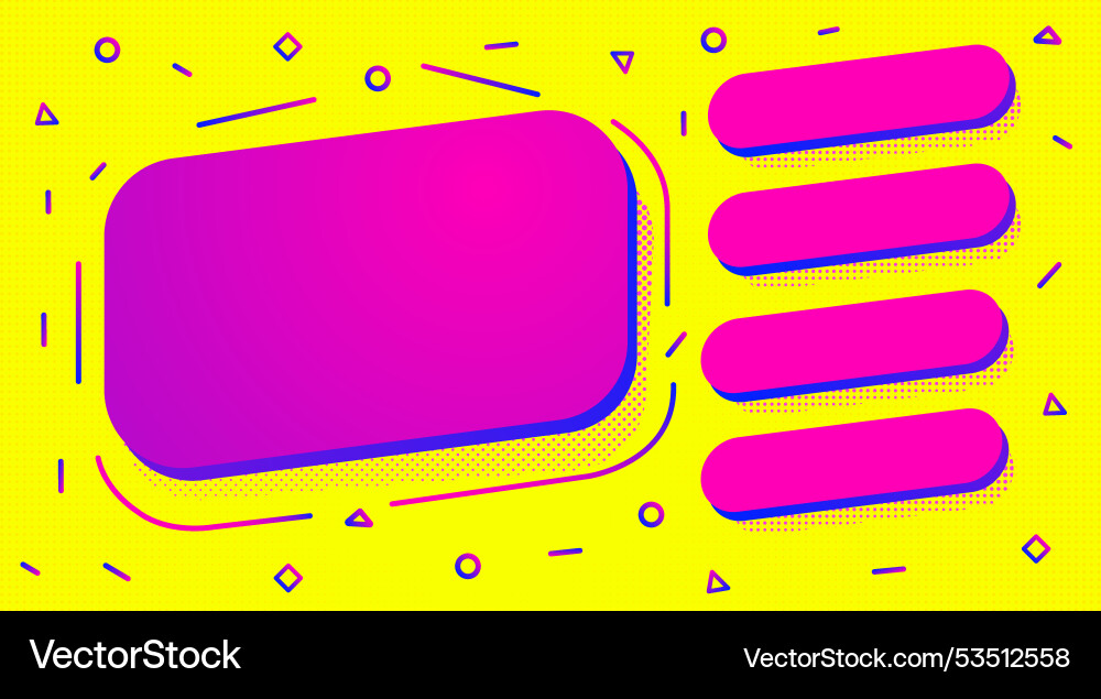 Quiz game menu template colorful style Quiz game menu template colorful style Vector Image
