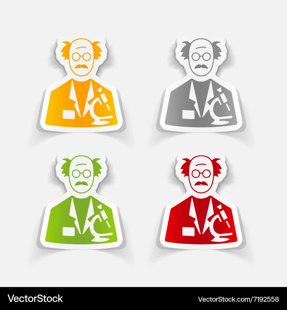 Realistic design element scientist Vector Image
