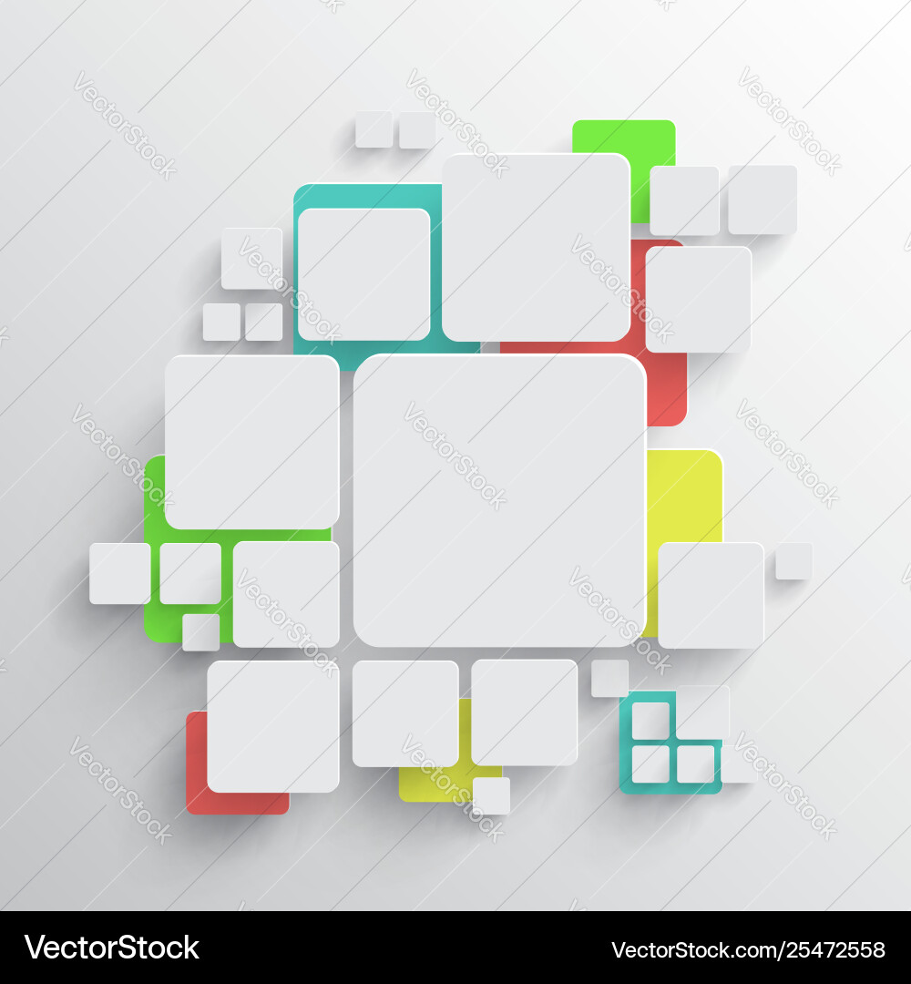 Rounded shape with shadow and colorful circle Rounded shape with shadow and colorful circle Vector Image