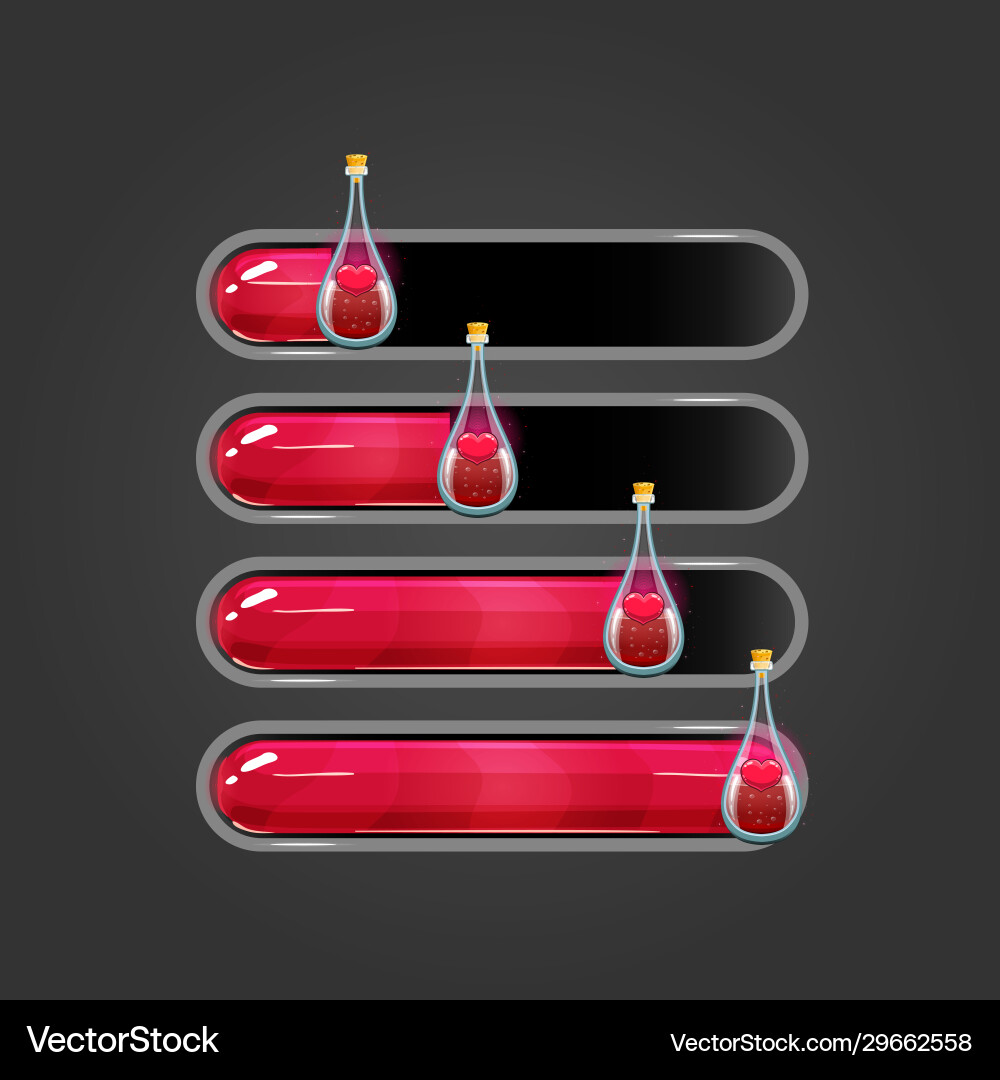 Set bar downloader with elexir bottles Set bar downloader with elexir bottles vector image
