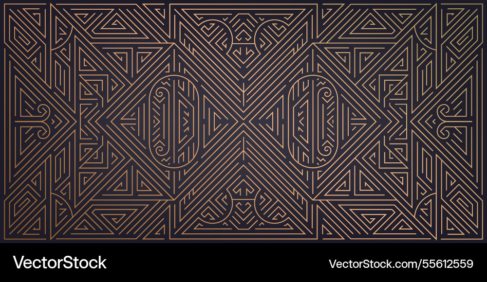 Art deco gold background gatsby line Art deco gold background gatsby line vector image