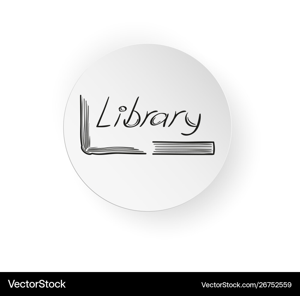 Button with book Button with book vector image