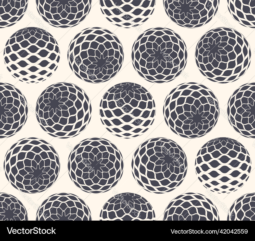 Different scale patterned balls seamless abstract vector image