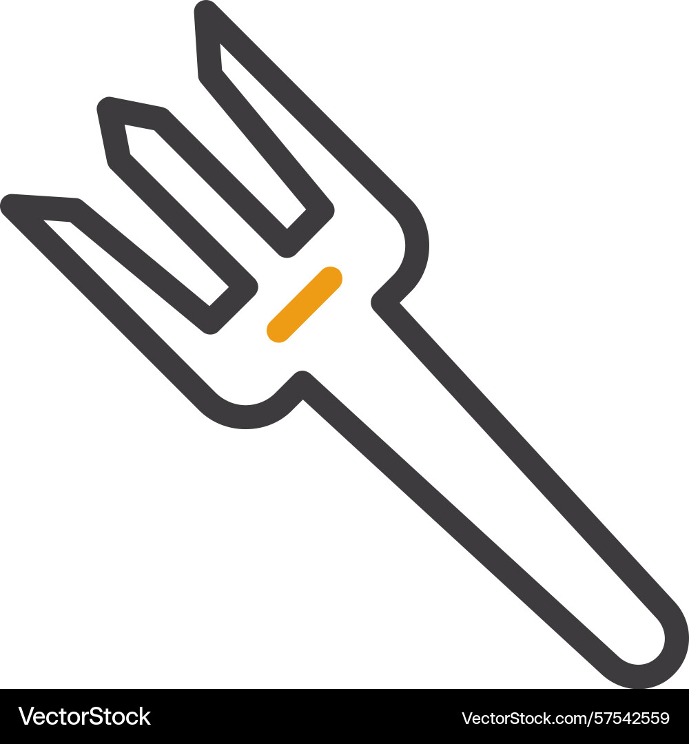 Fork two color icon Vector Image