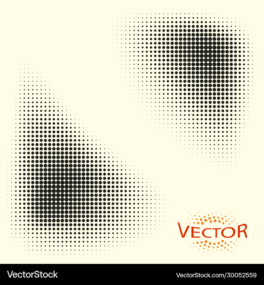 Halftone is a single-color point design element vector image