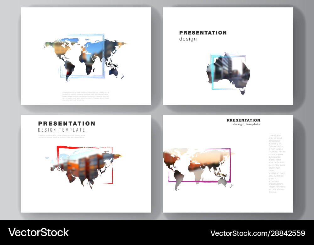 Layout presentation slides design Layout presentation slides design vector image