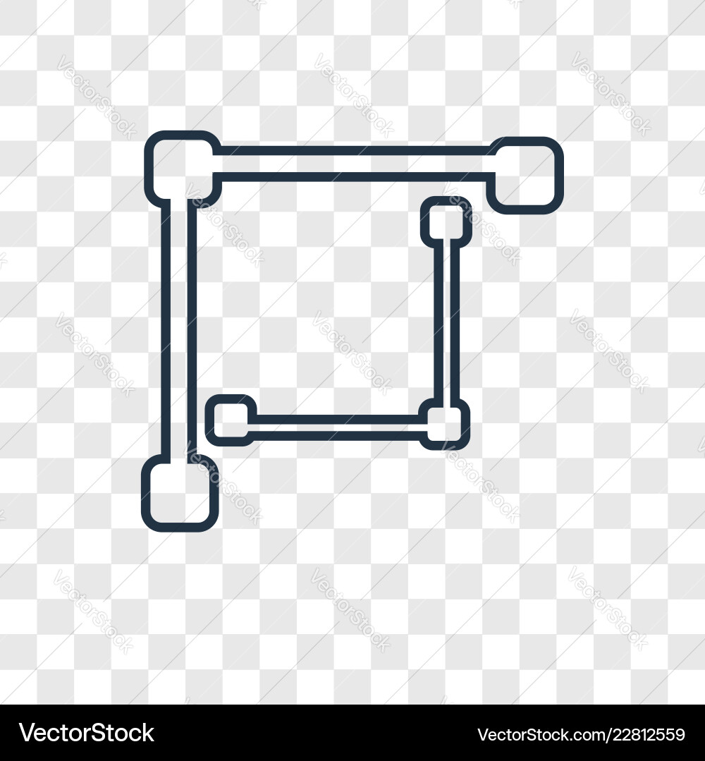 Linear icon isolated on transparent background Vector Image