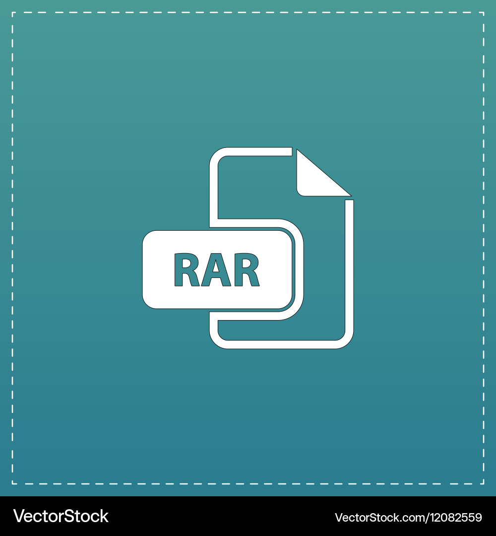 Rar file format icon vector image