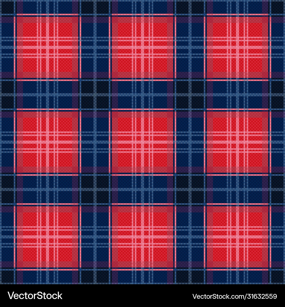 Rectangular seamless pattern in red and blue vector image