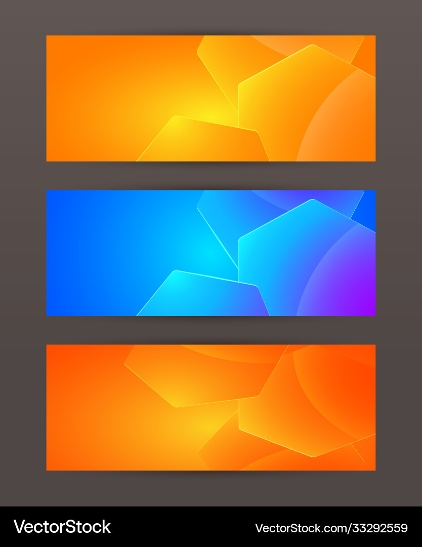 Set horizontal banner header website11 Set horizontal banner header website11 vector image