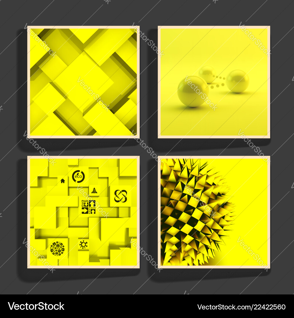 3D Abstract Background - Cube Pattern vector image