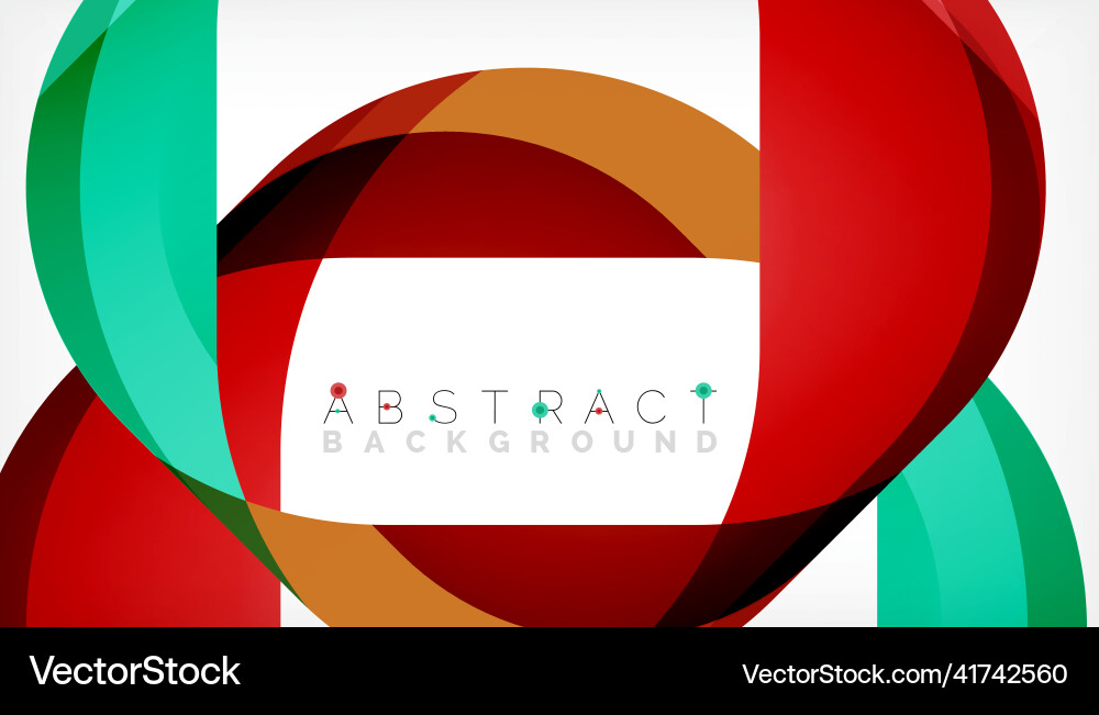 Abstract square shape with overlapping waves Vector Image